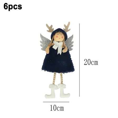 Julängel sött hänge, juldekoration för hemmet, festdekoration, julgransdekoration (6 stycken)