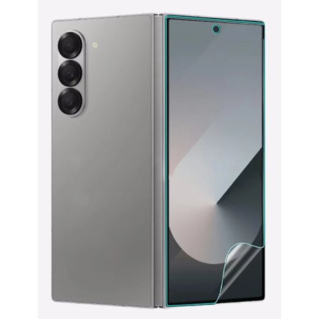 Mjuk Hydrogel Skydd Flexibelt Skärmskydd kompatibelt med Samsung Galaxy Z Fold 6 ZFold6 Inre+Fram+Baksida Skyddande Mjuka Filmer