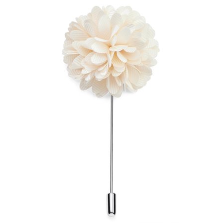 Magnolia | Spilla da giacca a fiore color avorio per uomini - Spille a forma di fiore