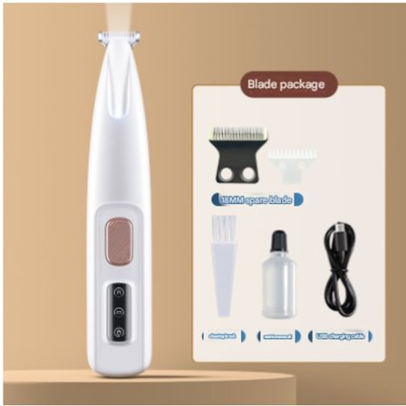 Pet Micro Precision Trimmer, 2024 Ny Uppgradering Hundtass Trimmer med LED-Ljus, Tyst Husdjurs Hårtrimmer, Vattentät Husdjursklippare