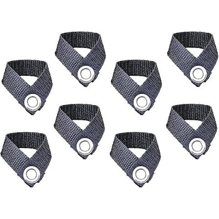 Utendørs Markise Stang Festespenne Camping Fiske Stang Holder Teltet Markise Tilbehør Webbing Spenne Festespenne (8 stk, Svart)