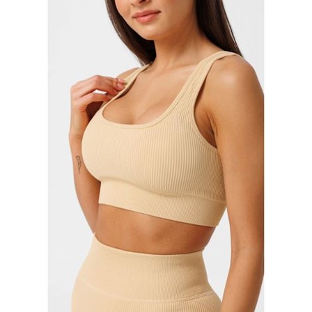 Yogaset Träningsset Ribbade Tights och Sport topp Sportset 2-delar Gymshout