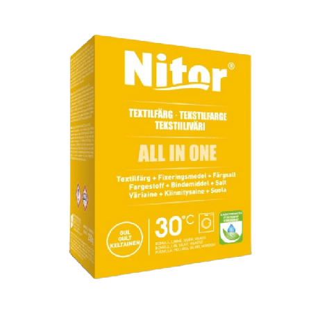 Nitor Textilfärg All in One Gul 230 g Klädvård 230G
