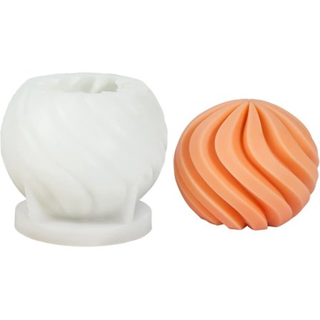 Spiral Stearinlysform Spiral Sylinderform Søylelysform Harpiksform Leireform Lysstøpeformer Håndverksutstyr 3D Form Silikon