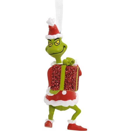 Dr. Seuss Hvordan Grinchen Stjal Julen! Grinch med Gave Julepynt, 2 x 2.46 x 3.26 tommer