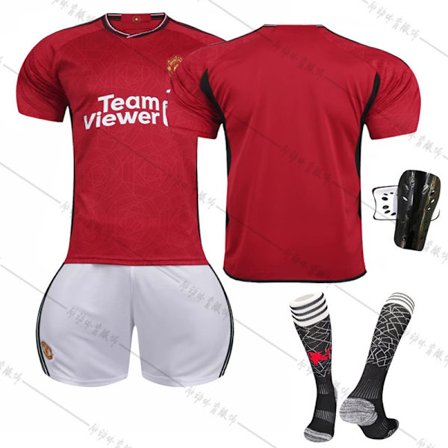 23-24 Manchester United hjemme Røde Djævle fodbolduniform sæt nr. 10 Rashford 21 Anthony 25 Sancho 7 Mount