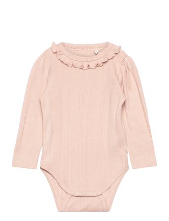 Body Ls Pointelle Pink En Fant