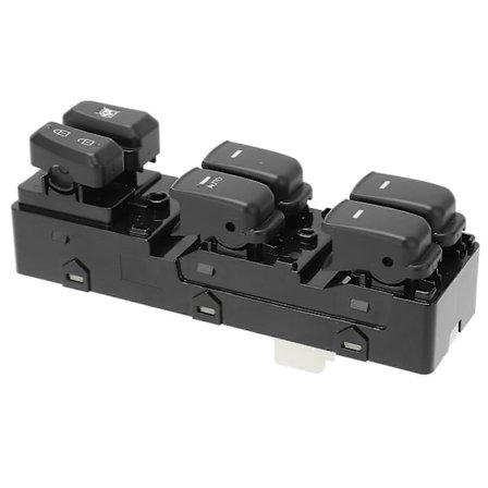 Fönsterhissbrytare 93570-3S000YDA Svart Enkel Kontroll Regulator Knapp Ersättning för Sonata 2011-2014