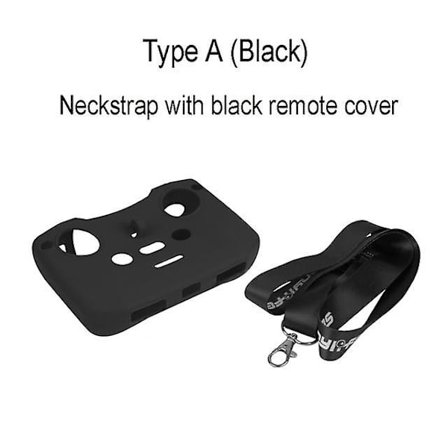 Air 2s -kaukosäätimen silikonisuojus hihnalla Mavic Air 2/mini 2 -kaukosäätimen suojakotelo DJI Mavic Air 2 -lisävarusteille, tyyppi a, musta