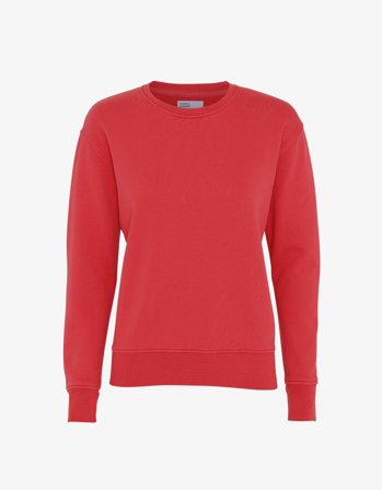 Women Classic Organic Crew - Scarlet Red L