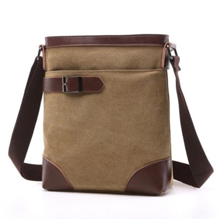 Axelremsväska i canvas för kvinnor, casual axelväska