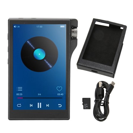 MP3-spelare 4 tum IPS pekskärm BT4.0 Förlustfri 16 GB RAM Quad Core Digital ljudspelare för familj kontor resor 16 GB RAM och 256 GB minneskort