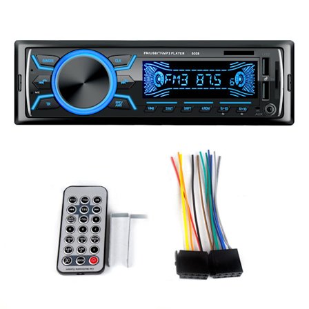12V Universal Bluetooth Stereo Audio FM-modtager Dobbelt USB Digital MP3 Musikafspiller med skærm