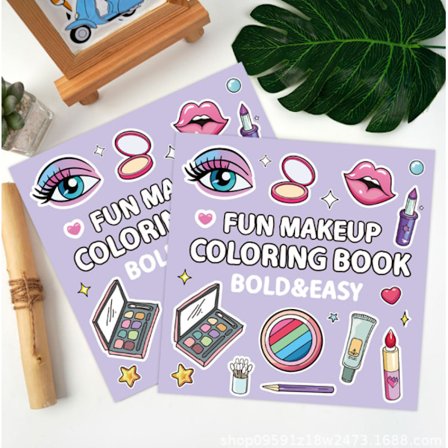 En farvebog til voksne og teenagere med super søde billeder og simple og afslappende mønstre, velegnet til en afslappende bog