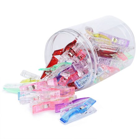 50 stk Quilting Clips Mix Farge Plast Manuell Sømklips Stasjonær Kontor Papirarrangør