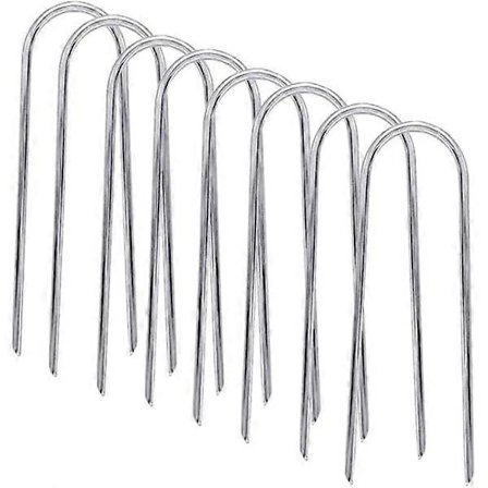 Stærke U-formede jordankre til trampoliner, fodboldmål, campingtelte og store havedekorationer, 8 stk.—max