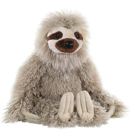 Sloth-bamse, myk leketøy, Cuddlekins, grå