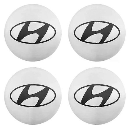 4 stk. Biltilbehør Bilhjul Nav Center Cap Klistermærker Emblem Dekaler kompatible til Hyundai Accent Tucson I30 Ix35 Santa Fe Sonata Gv70 G70