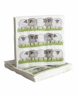 Servietter Får 20-pak Hvid