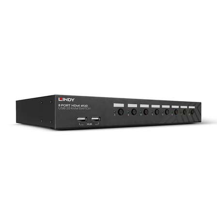Lindy 8 Port HDMI 4K60, USB 2.0 &