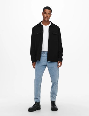 ONLY & SONS Onsnewkodyl Overshirt Sweat Noos - Black - M