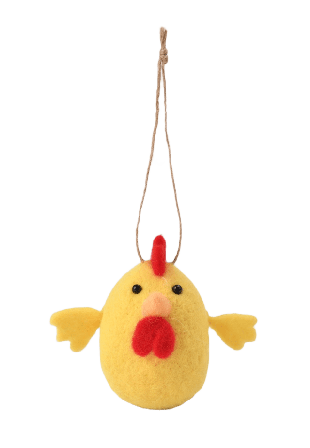 Åhléns Home Påskhänge i ull kyckling Inredningsdetaljer Gul ONESIZE