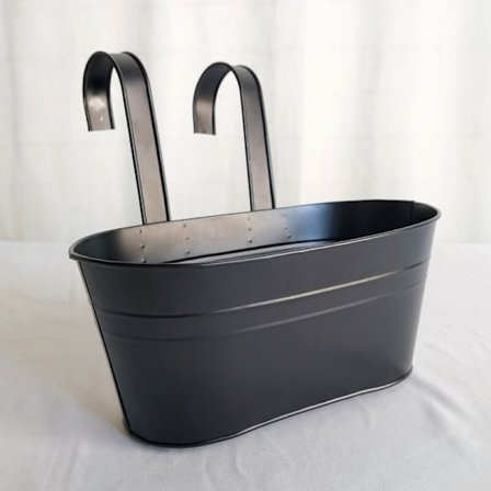 1 kpl Suuri Ripustettava Kukkaruukku, Metallirauta Seinäruukku Sisä-/Ulkokäyttöön