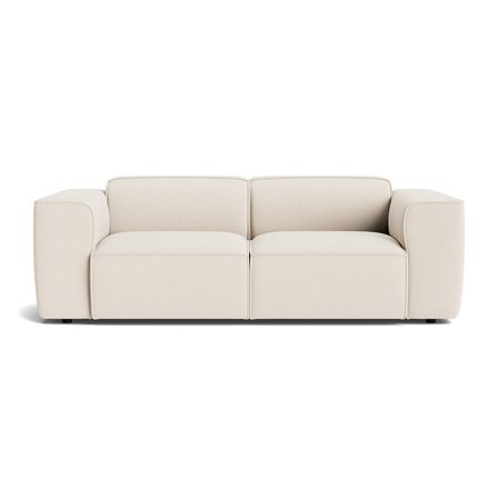 Aura 3 personers sofa - Loop Creme - 221x100x73 - Slidstærk 3 personers sofa med Nozag fjedre, PU-skum & Koldskum for optimal komfort