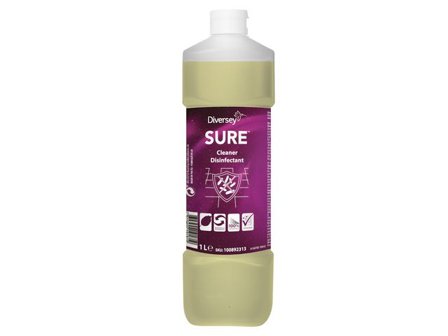 SURE Ytdesinfektion Cleaner Disinfectant 1L - Lyreco - Städ och hygien - Desinfektionsmedel - Ytdesinfektion