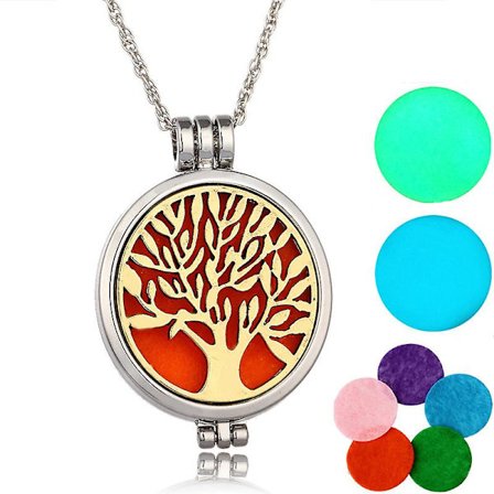 Livets Tre Anheng Halskjede 925 Sølv Kvinner Aaa Zirkonium Dobbeltsidig Livets Tre Aroma Emitter Nattlys Halskjede