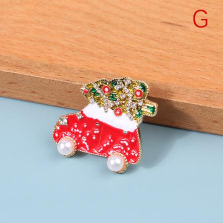 1st Multicolor Rhinestone Crystal Julbrosch Mode Enam
