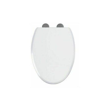 Toalettstol med mjukstängningsmekanism, toalettsits med snabbkoppling och justerbara gångjärn, V-form