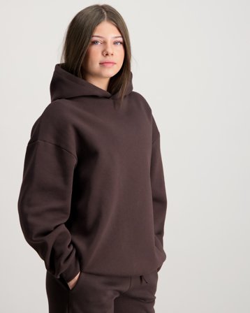 LMTD NLNRENAR LS BRU LOOSE SWEAT W. HOOD Czarny Bluzy z kapturem Dziewczyna - Kids Brand Store