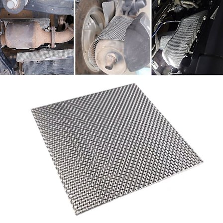 Præget Aluminium Varmeskjold Varmeskjold Gulvplade Brændstoftank Sølv Turbo Manifold 300mm X 500mm Aluminium