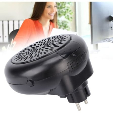 Mini bærbar elektrisk varmeovn med rask oppvarming og lavt støynivå, 900 W, for hjemmekontor, 110-240 V.pa