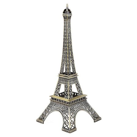 Bronsfarget Paris Eiffeltårn Figur Statue Vintage Legeringsmodell Dekor 25c