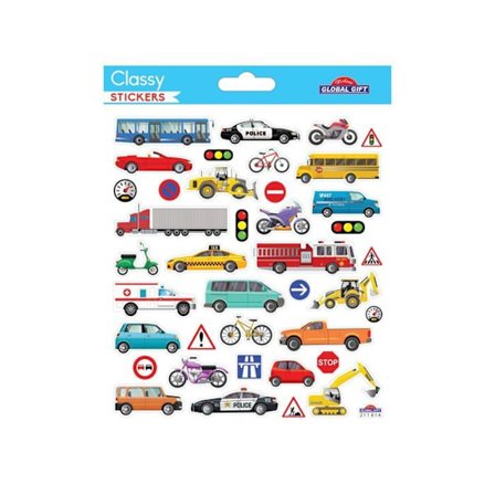 Klistermärken - Fordon - Glitter och guld