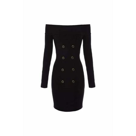 Elisabetta Franchi Knitted Kjole Sort, Dame