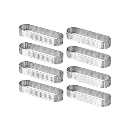 8 Soikeaa Piirakkamuotia, Ranskalaiset Jälkiruoka Mousse Hedelmäpiirakka Munarenkaat Quiche-muottien, Ruostumaton Teräs