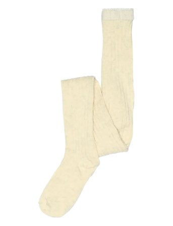 mp Denmark Cotton Rib Tights - Cream - 110