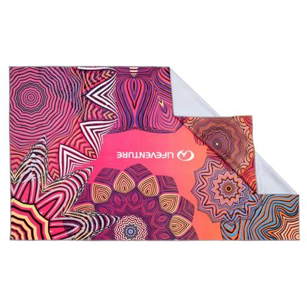 Lifeventure Softfibre Trek Towel Printed toiletries Pink OneSize