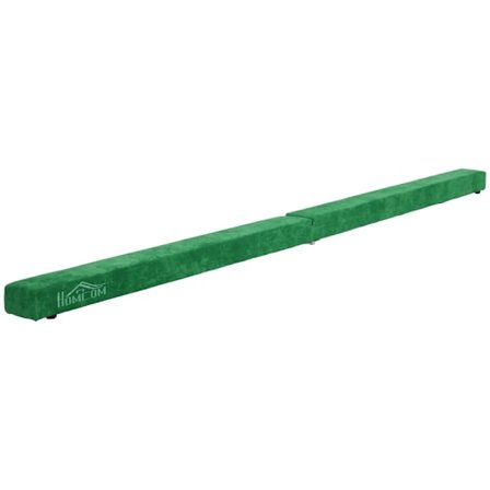 Rootz Folding Gymnastik Balansbalk - Träningsbalk - Mockaöverdrag - Halkfria fötter - Rostfria gångjärn - Furu - 210 cm x 10 cm x 6,5 cm