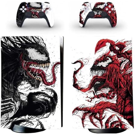 Playstation 5 Valkoinen Venom Ps5 Tarra-iho ja Ohjain Tarrat Sarja, naarmuuntumaton (digitaalinen) (FMY)