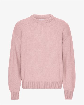 Oversized Merino Wool Crew - Faded Pink XXS