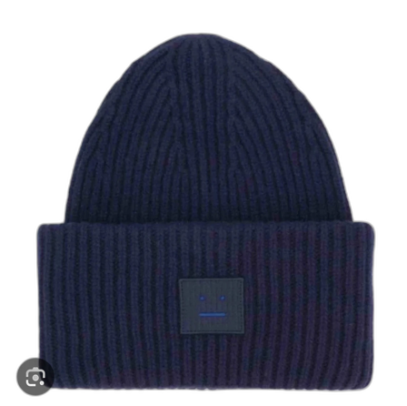 Mörkblå ribbad mössa från Acne Studios