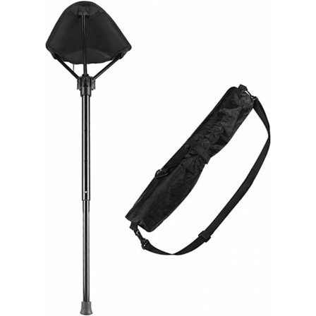 Bærbar sammenklappelig skammel, sammenklappelig skammel, højdejusterbar letvægtsrejse skammel, camping skammel til fiskeri/indendørs/udendørs 