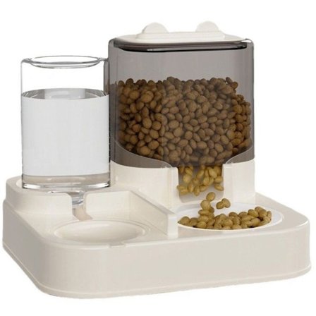 Automatisk foder- og vanddispenser til kæledyr - Stor kapacitet - Til katte og hunde