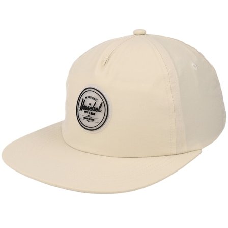Herschel - Beige snapback Keps - Scout Rubber Patch Moonbeam Wrinkled Strapback @ Hatstore
