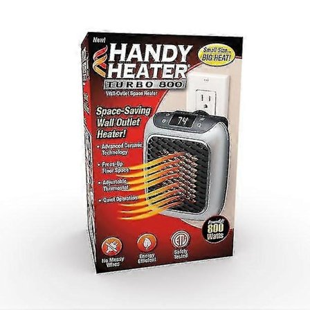 800 Watt Handy Heater Turbo, Væghængt Varmeapparat -kb db