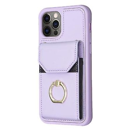 Organ Card Bag Telefonfodral för iPhone 12 / 12 Pro (Lila)